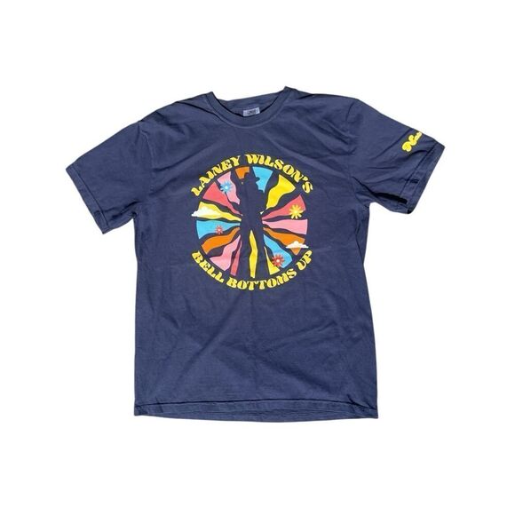 Lainey Wilson’s Bell bottoms Up Silhouette T Shirt Navy Large Nashville - Picture 1 of 4